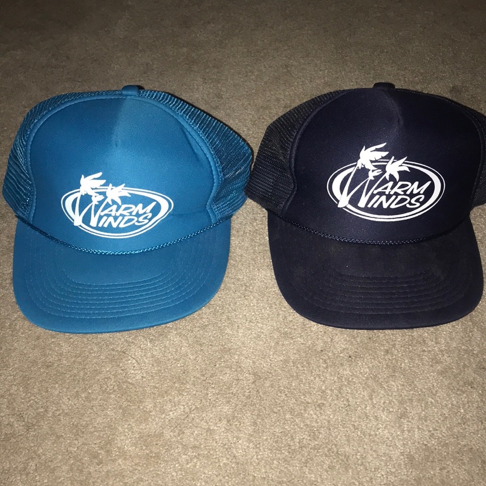 Set of two surfers warm winds hats